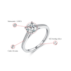 Elegant D Color Moissanite Ring – 925 Sterling Silver