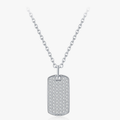 Trendy Rectangle Moissanite Necklace – D Color 925 Sterling Silver Jewelry