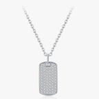 Trendy Rectangle Moissanite Necklace – D Color 925 Sterling Silver Jewelry