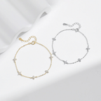 Dainty Mini Flower CZ Bracelet – 925 Sterling Silver