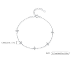 Dainty Mini Flower CZ Bracelet – 925 Sterling Silver