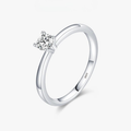 Heart Design CZ Band Ring – 925 Sterling Silver