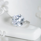 Luxury Pigeon Egg Cubic Zirconia Ring – 925 Sterling Silver