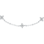 Dainty Mini Flower CZ Bracelet – 925 Sterling Silver