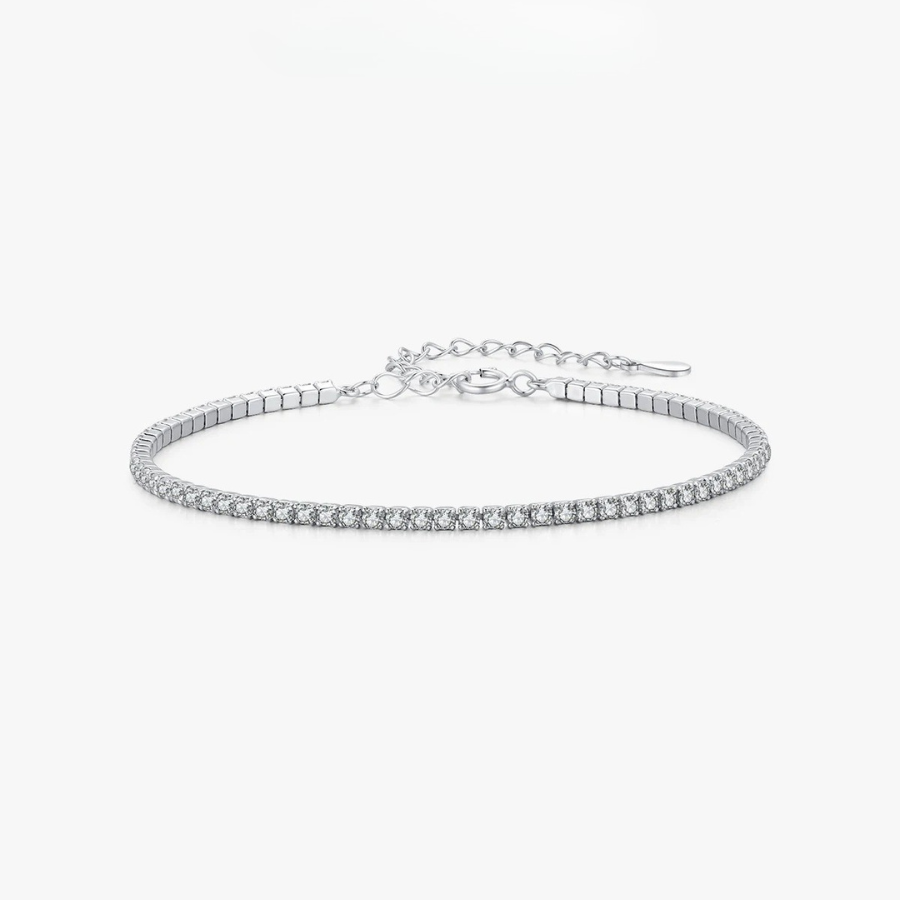 Elegant Clear CZ Bracelet – 925 Sterling Silver