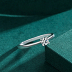 Heart Design CZ Band Ring – 925 Sterling Silver
