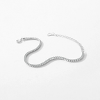 Elegant Clear CZ Bracelet – 925 Sterling Silver