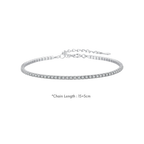Elegant Clear CZ Bracelet – 925 Sterling Silver