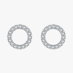 Classic Round CZ Stud Earrings – 925 Sterling Silver