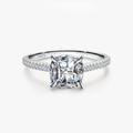 Elegant Princess Square CZ Ring – 925 Sterling Silver