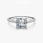 Elegant Princess Square CZ Ring – 925 Sterling Silver