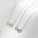 Infinite Embrace Heart Pendant Necklace – 925 Sterling Silver Romantic Jewelry