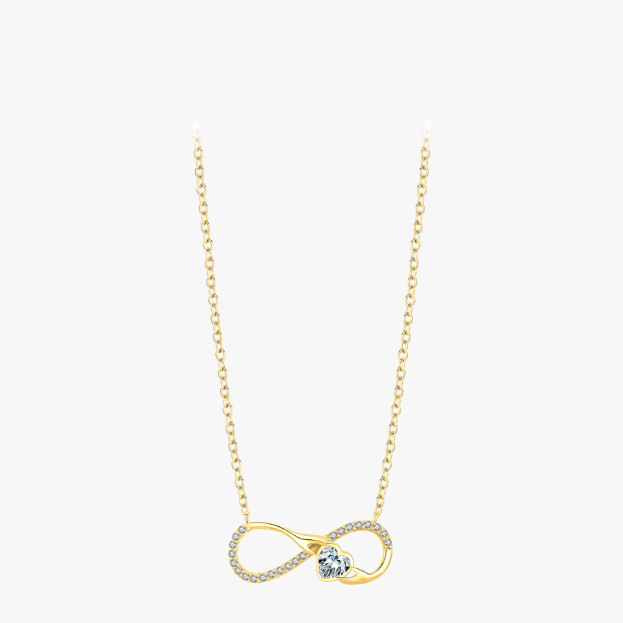 Infinite Embrace Heart Pendant Necklace – 925 Sterling Silver Romantic Jewelry