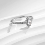 Exquisite Marquise CZ Engagement Ring – 925 Sterling Silver