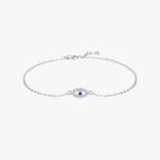 Lucky Blue Eye CZ Bracelet – 925 Sterling Silver