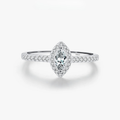 Exquisite Marquise CZ Engagement Ring – 925 Sterling Silver
