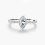 Exquisite Marquise CZ Engagement Ring – 925 Sterling Silver