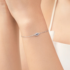 Lucky Blue Eye CZ Bracelet – 925 Sterling Silver