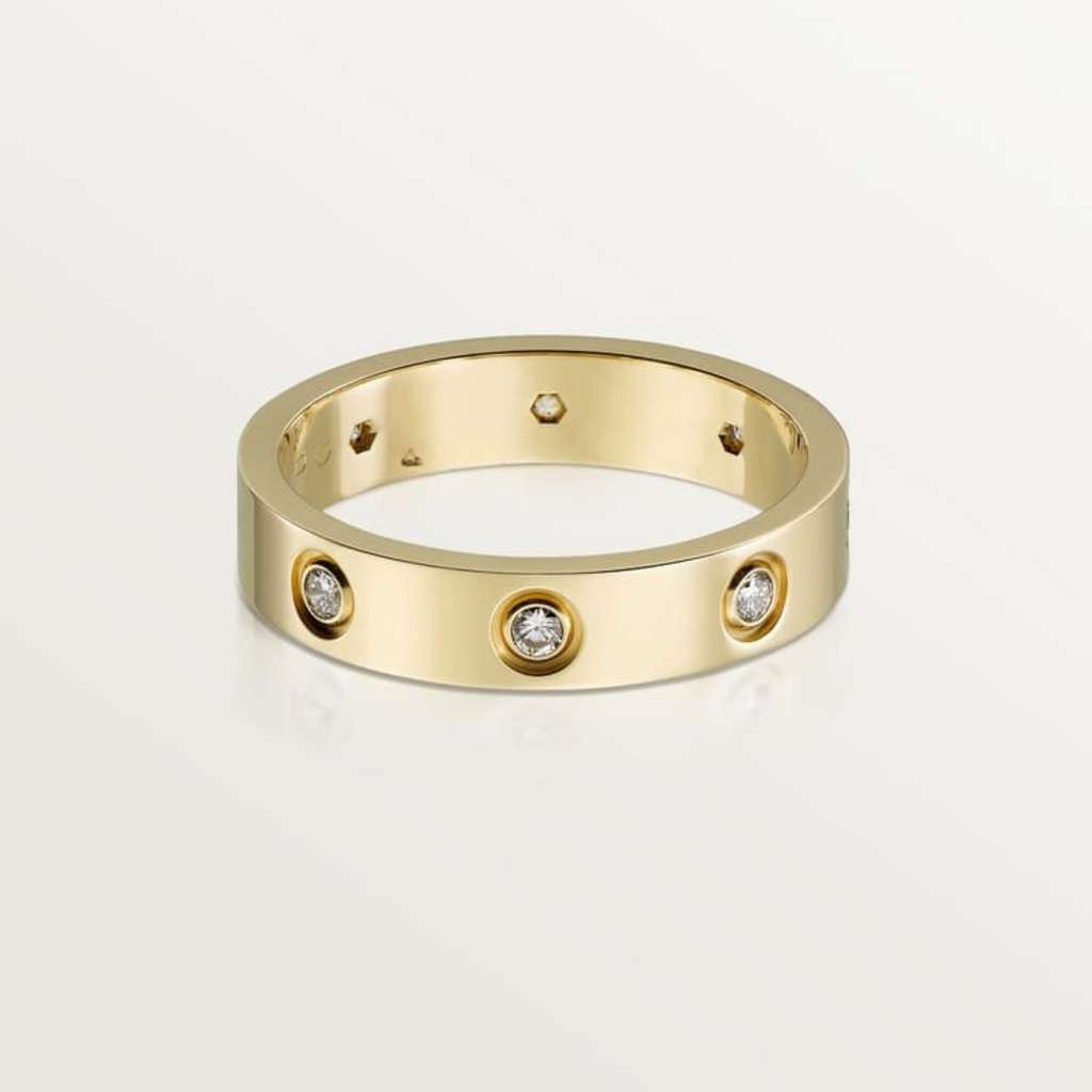 18K Celestial Love Wedding Eight Diamonds Ring