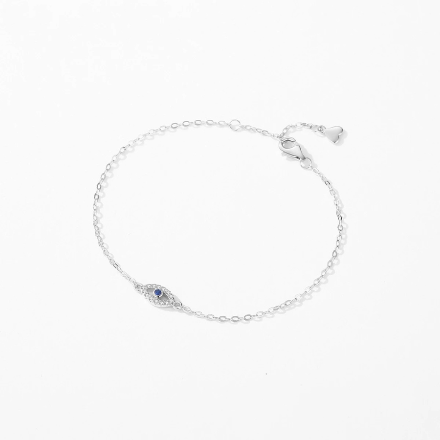 Lucky Blue Eye CZ Bracelet – 925 Sterling Silver