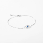 Lucky Blue Eye CZ Bracelet – 925 Sterling Silver