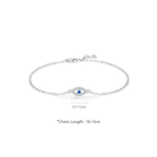 Lucky Blue Eye CZ Bracelet – 925 Sterling Silver