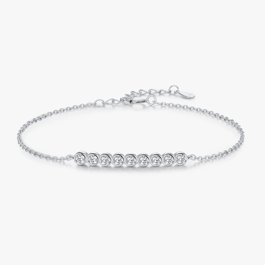 Elegant D Color Moissanite Bracelet – 925 Sterling Silver