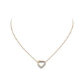 18K Celestial Trinity Heart Diamond Necklace
