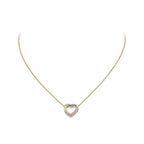 18K Celestial Trinity Heart Diamond Necklace
