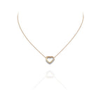 18K Celestial Trinity Heart Diamond Necklace
