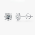 Elegant D Color Moissanite Stud Earrings – 925 Sterling Silver