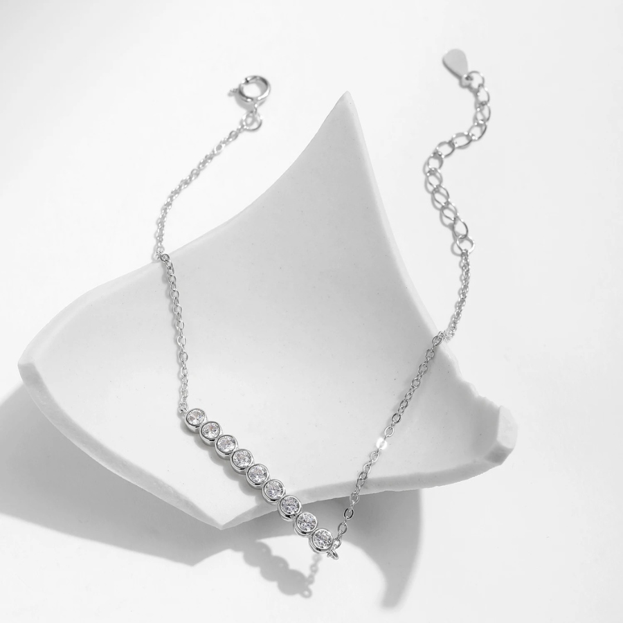 Elegant D Color Moissanite Bracelet – 925 Sterling Silver