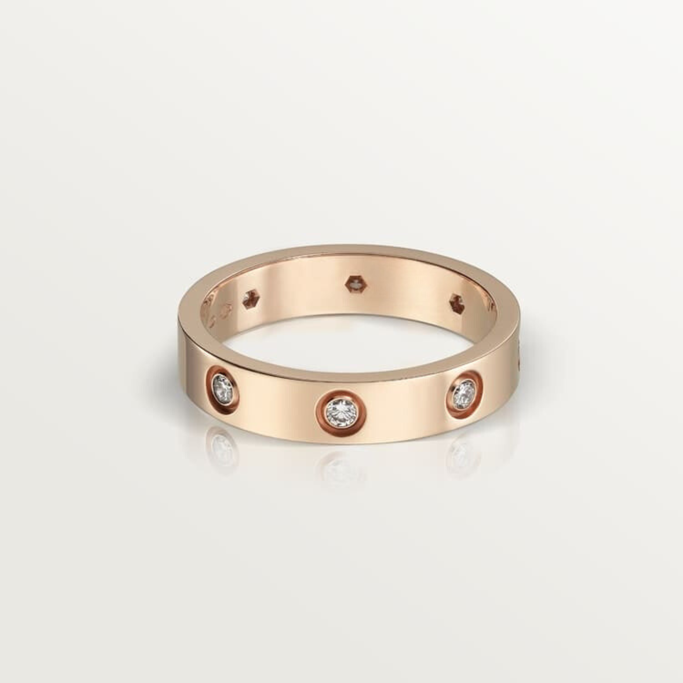 18K Celestial Love Wedding Eight Diamonds Ring