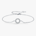 Elegant Hollow Round Moissanite Bracelet – 925 Sterling Silver