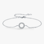Elegant Hollow Round Moissanite Bracelet – 925 Sterling Silver