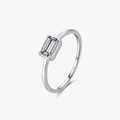 Elegant Rectangle CZ Ring – 925 Sterling Silver
