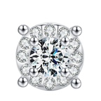 Elegant D Color Moissanite Stud Earrings – 925 Sterling Silver