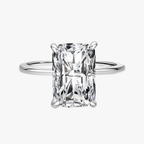 Classic Rectangular Cut CZ Ring – 925 Sterling Silver