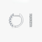 D Color Moissanite Small Hoop Earrings – 925 Sterling Silver
