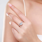 Elegant Princess Square CZ Ring – 925 Sterling Silver