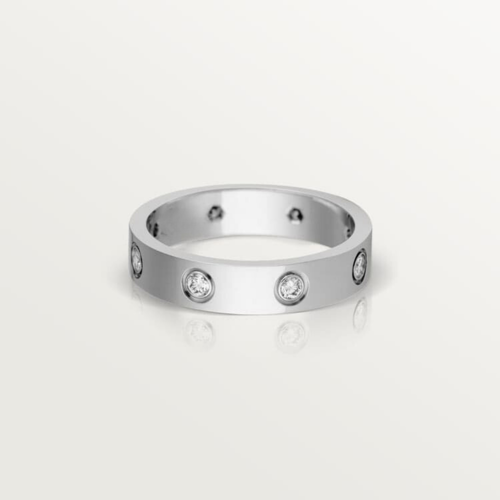 18K Celestial Love Wedding Eight Diamonds Ring