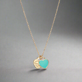 18K Celestial Return to T Mini Double Heart Necklace