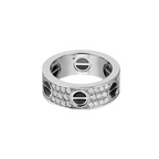 18K Celestial White Gold Love Diamonds Ceramic Ring