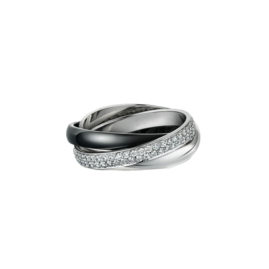 18K Celestial White Gold Ceramic Ring
