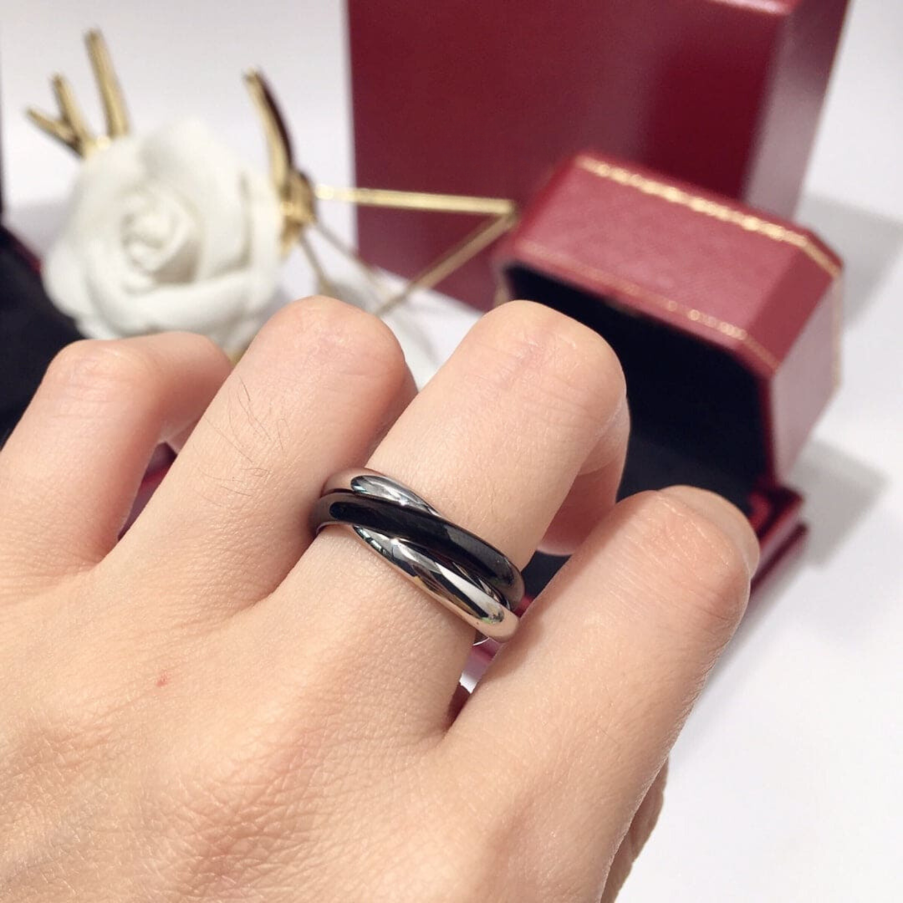 18K Celestial Trinity Classic Ceramics Ring
