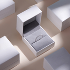 ELVORIA Moissanite Eternity Band Ring GRA ELVDA100 – Platinum Plated 925 Sterling Silver