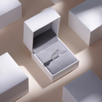 ELVORIA 6mm Moissanite Engagement Ring GRA ELVDA24 – 925 Sterling Silver