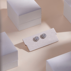 ELVORIA Moissanite Stud Earrings 5mm – Platinum Plated 925 Sterling Silver (GRA Certified)