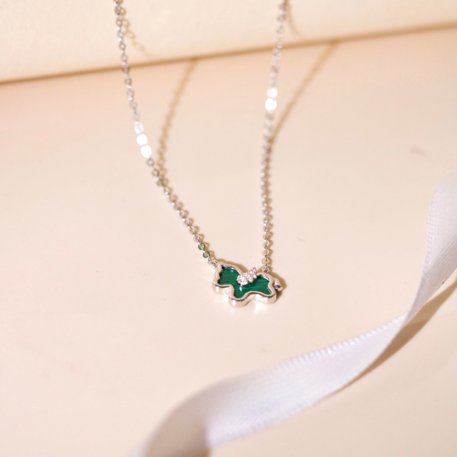 ELVORIA Unicorn Necklace – 18K Rose Gold & Platinum Plated 925 Sterling Silver