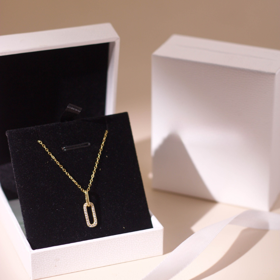 ELVORIA Rincy Necklace – 18K Gold Plated 925 Sterling Silver